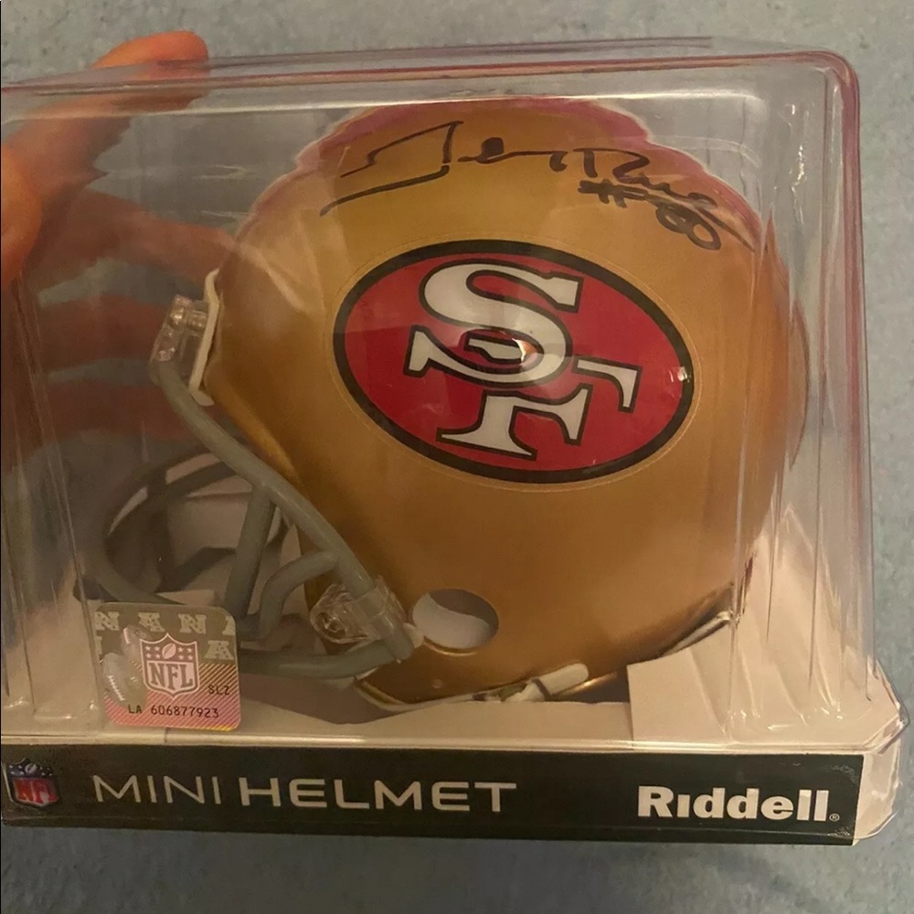 Joe Montana Jerry Rice Throwback Mini Helmet